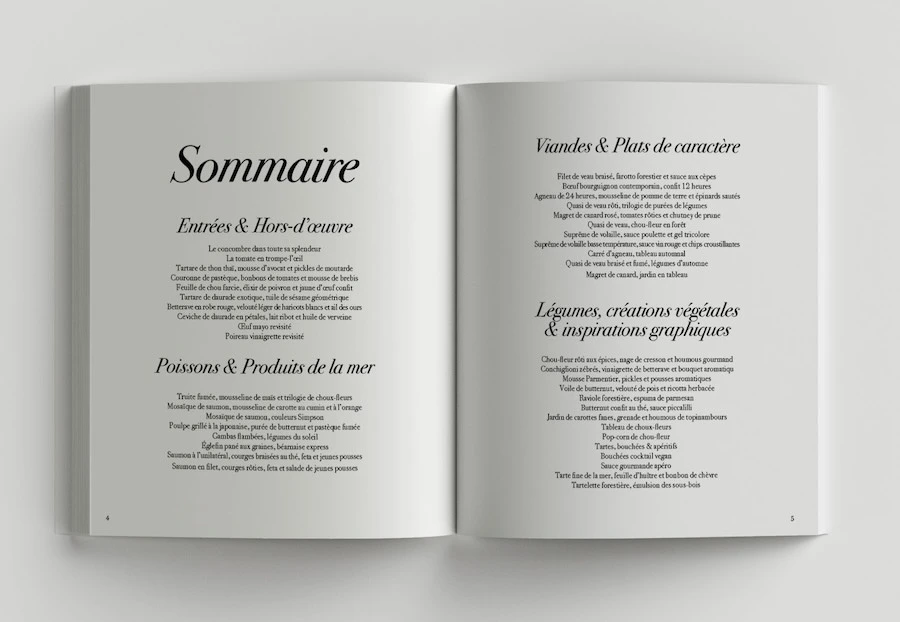 Jeremy Delrieu- livre Sommaire du livre de cuisine Arte Povera par Jeremy Delrieu